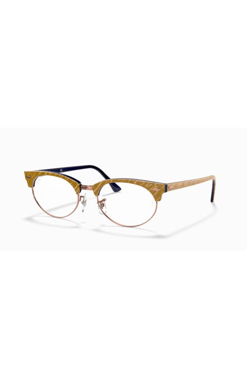 Ray Ban Ray-ban 52mm Oval Optical Glasses In Gold