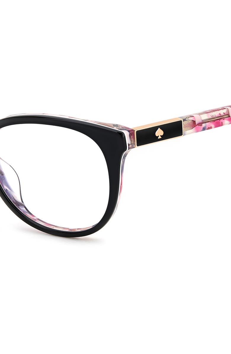 Kate Spade New York joshann 52mm oval optical glasses, Alternate, color, Black