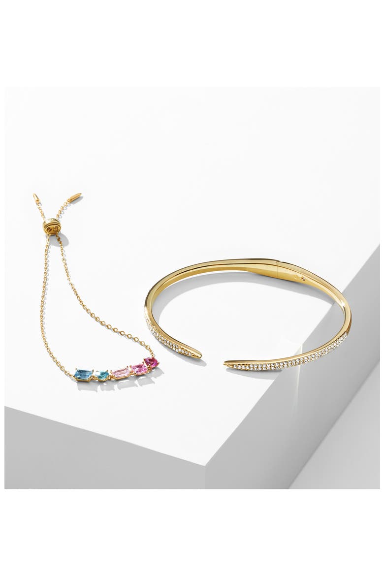 'Tattoo' Pavé Hinge Bangle, Alternate, color, BLACK HEMATITE