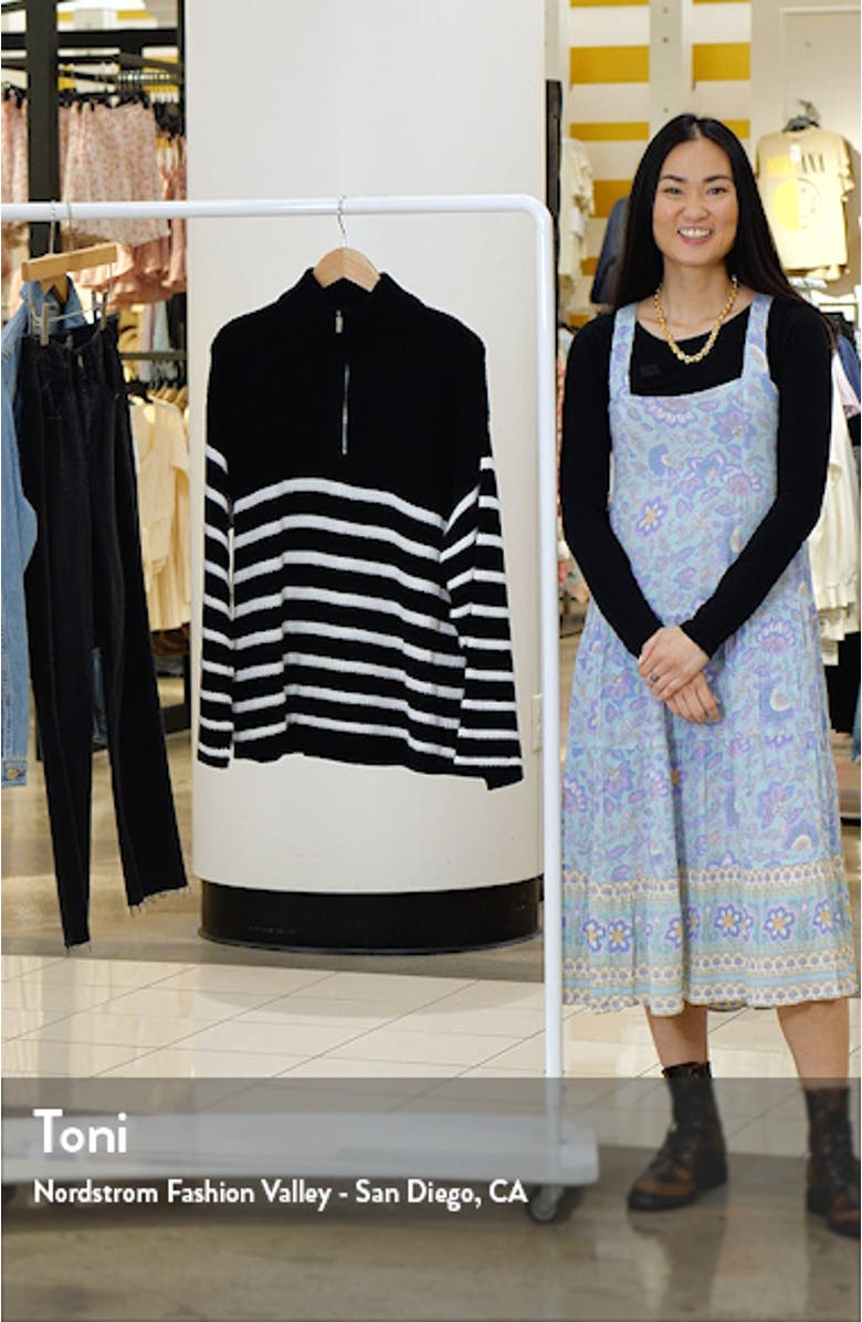 Stripe Oversize Quarter Zip Sweater, sales video thumbnail