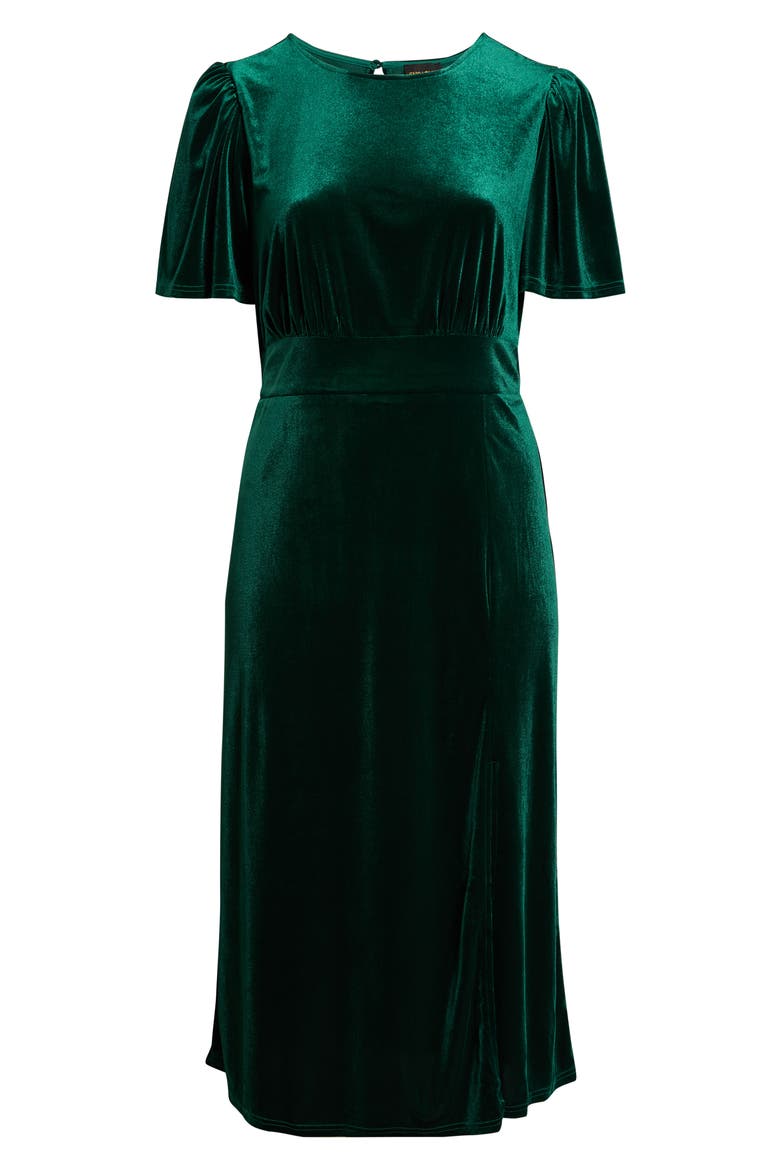 Night Bloom Velvet Maxi Dress, Alternate, color, EMERALD