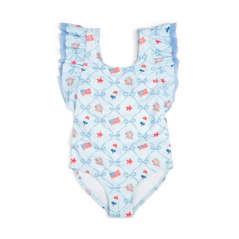 Patriotic Trellis Bathing Suit (Toddler, Little Kid & Big Kid)