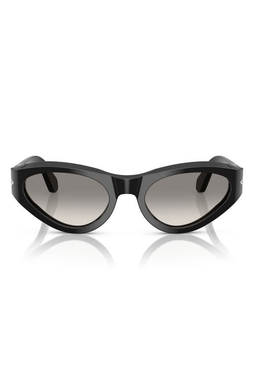 Persol 53mm Polarized Butterfly Sunglasses in Black 