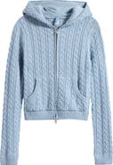 SKIMS Sweater Knit Cable Zip-Up Hoodie