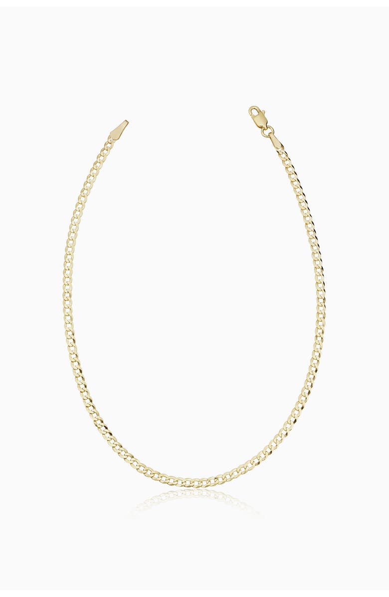 Oradina 10K Gold Carmine Curb Petite Bracelet, Main, color, Yellow Gold