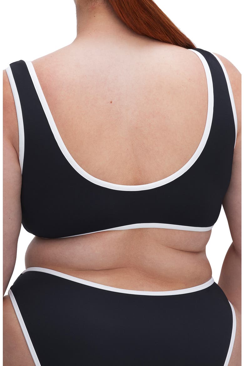 Varsity Support Crop Bikini Top, Alternate, color, BLACK001