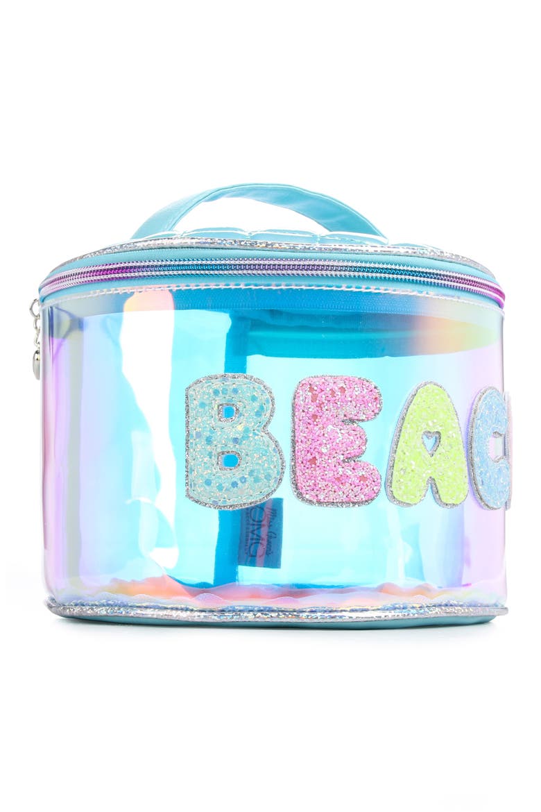Kids' Beach Train Case, Alternate, color, LIGHT BLUE
