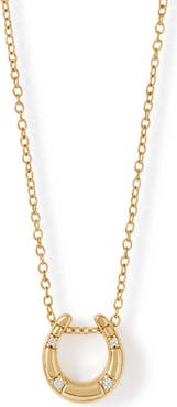 Astley Clarke Gold Biography Horseshoe Necklace