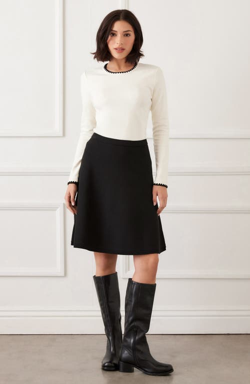 Karen Kane A-line Sweater Skirt In Black