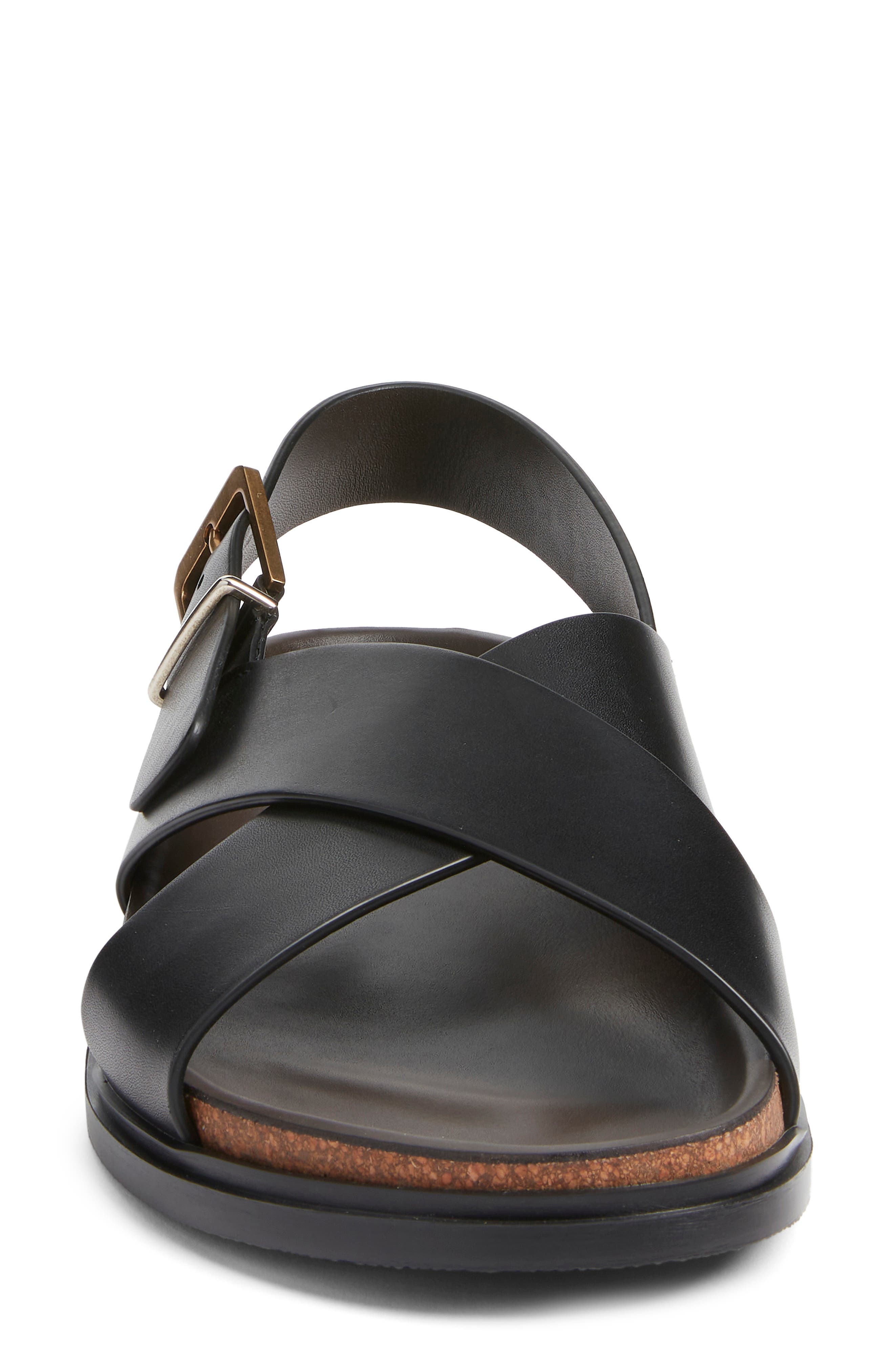 The Row Buckle Crisscross Sandal, Alternate, color, Black