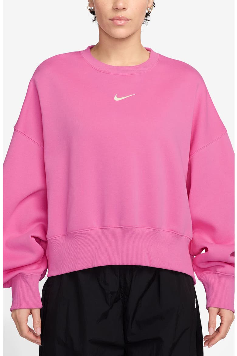 Phoenix Fleece Crewneck Sweatshirt, Main, color, PLAYFUL PINK/ SAIL
