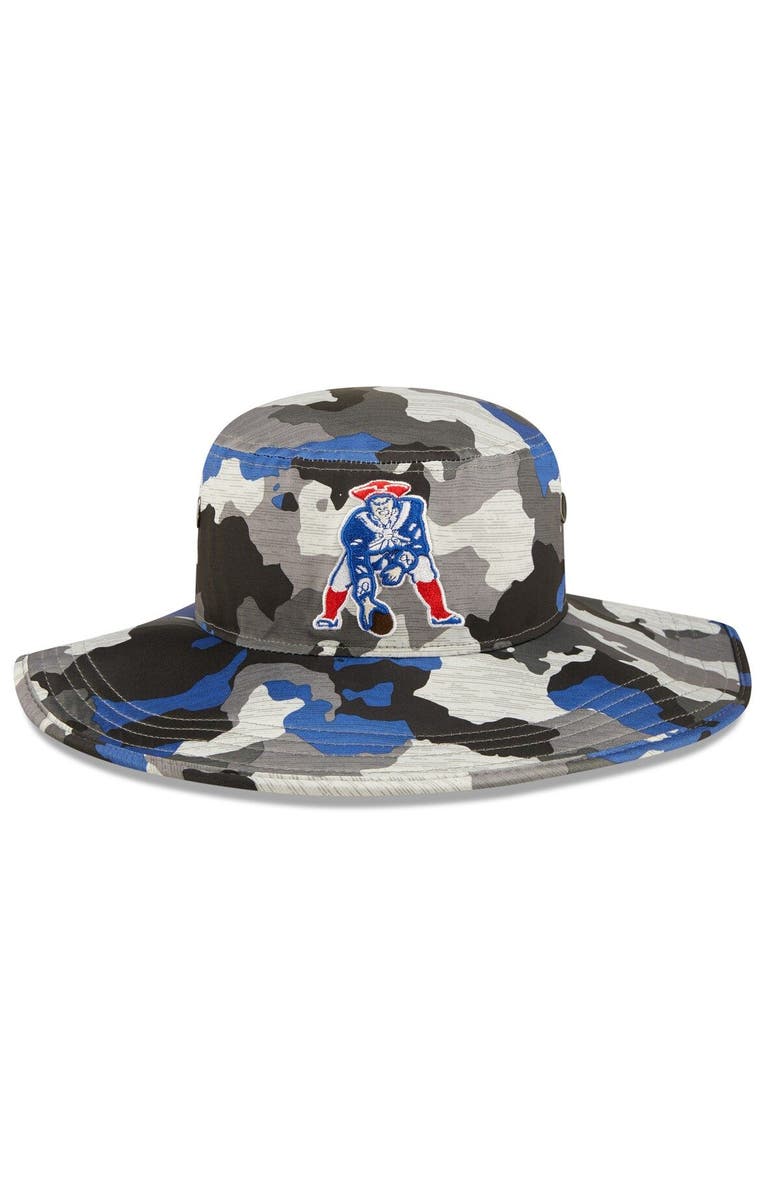 New Era Men's New Era Camo New England Patriots 2022 NFL Training Camp Official Historic Logo Panama Bucket Hat, Alternate, color, 
