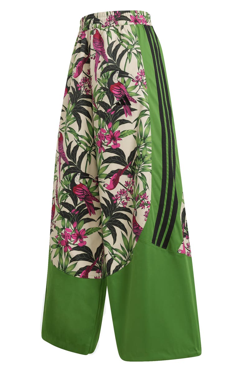 adidas x FARM Rio Premium Pants, Alternate, color, Crew Green/Linen/ Fuchsia