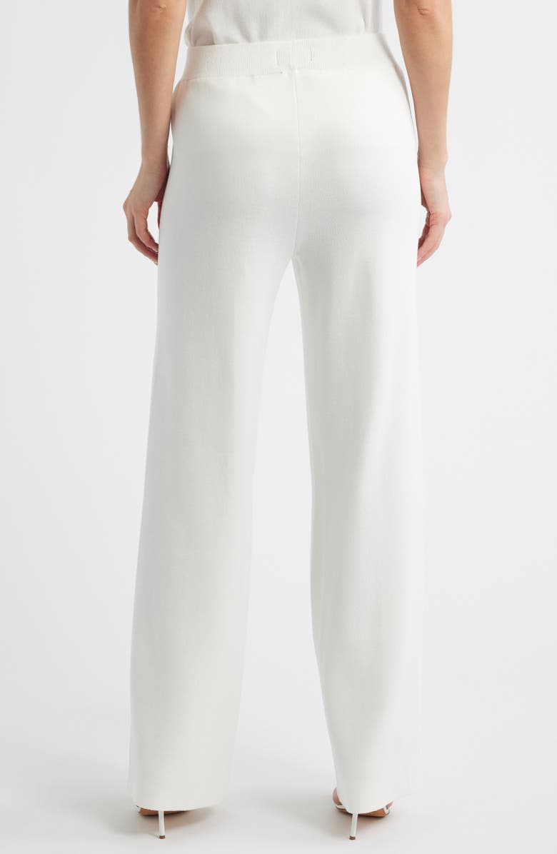 Tahari ASL Wide Leg Sweater Pants, Alternate, color, Ivory