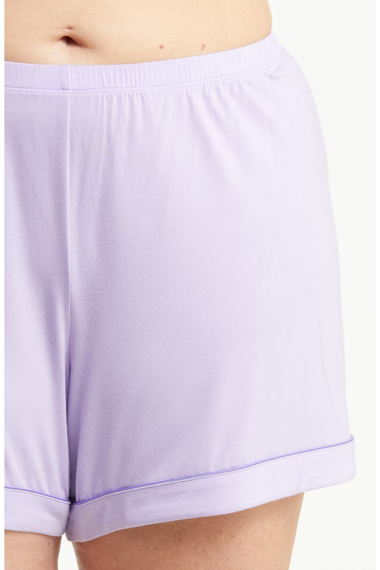 Moonlight Long Sleeve Stretch Modal Short Pajamas, Alternate, color, PURPLE BETTA