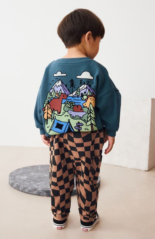 Next Kids' Check Baggy Cotton Sweatpants In Multi