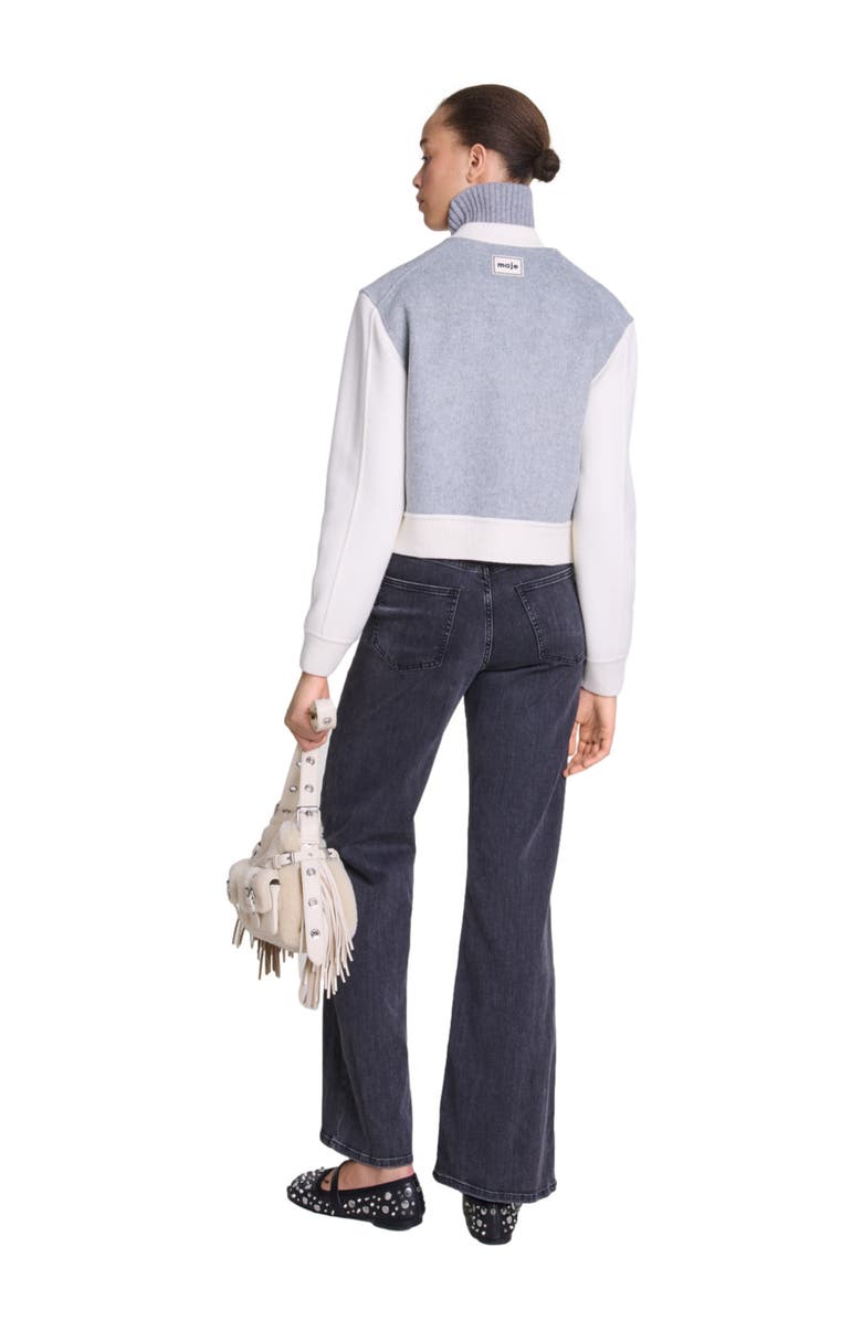 maje Clover embroidery bomber, Alternate, color, 