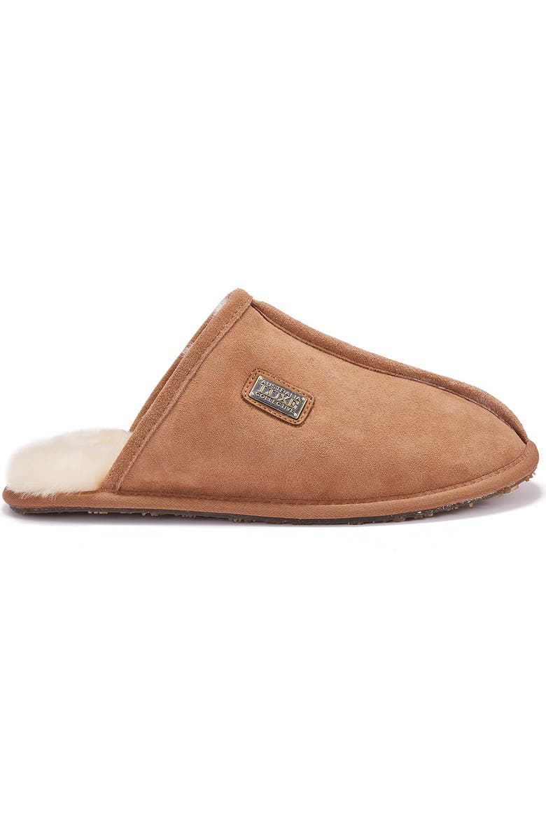 Australia Luxe Collective Suede Closed Genuine Shearling Lined Mule, Alternate, color,