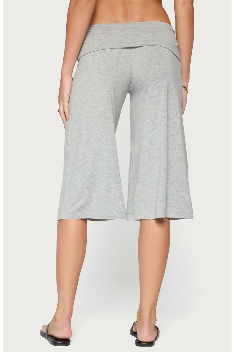 Shirly Wide Leg Foldover Capri Pants, Alternate, color, GRAY-MELANGE