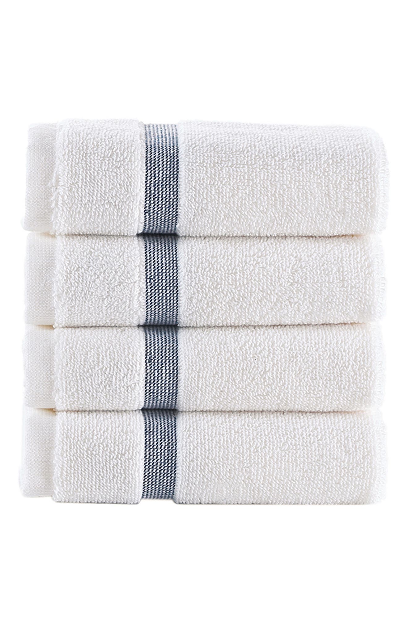 Brooks Brothers Contrast Border 4-Piece Towel Set
