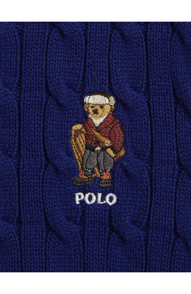 Polo Ralph Lauren Kids' Cable Knit Cotton Sweater, Alternate, color, Blue