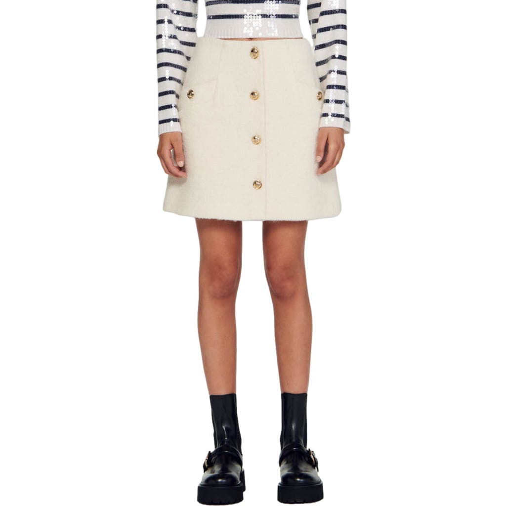Sandro Segaly Skirt In White