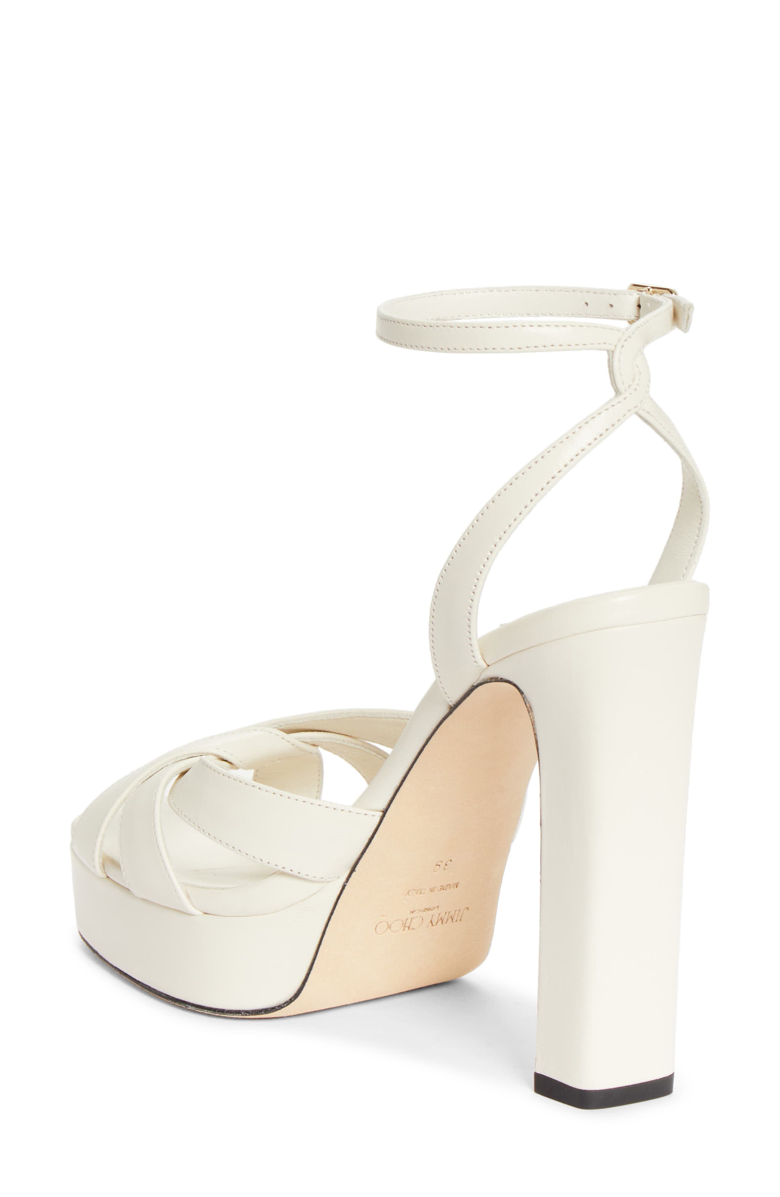 Jimmy Choo Kove Ankle Strap Platform Sandal, Alternate, color, Latte