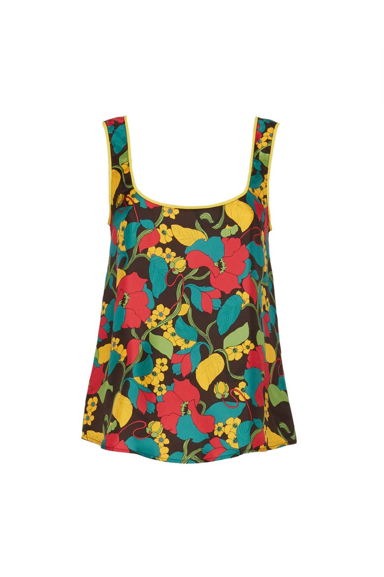 Twirl Top Vines Brown, Alternate, color, Vines Brown