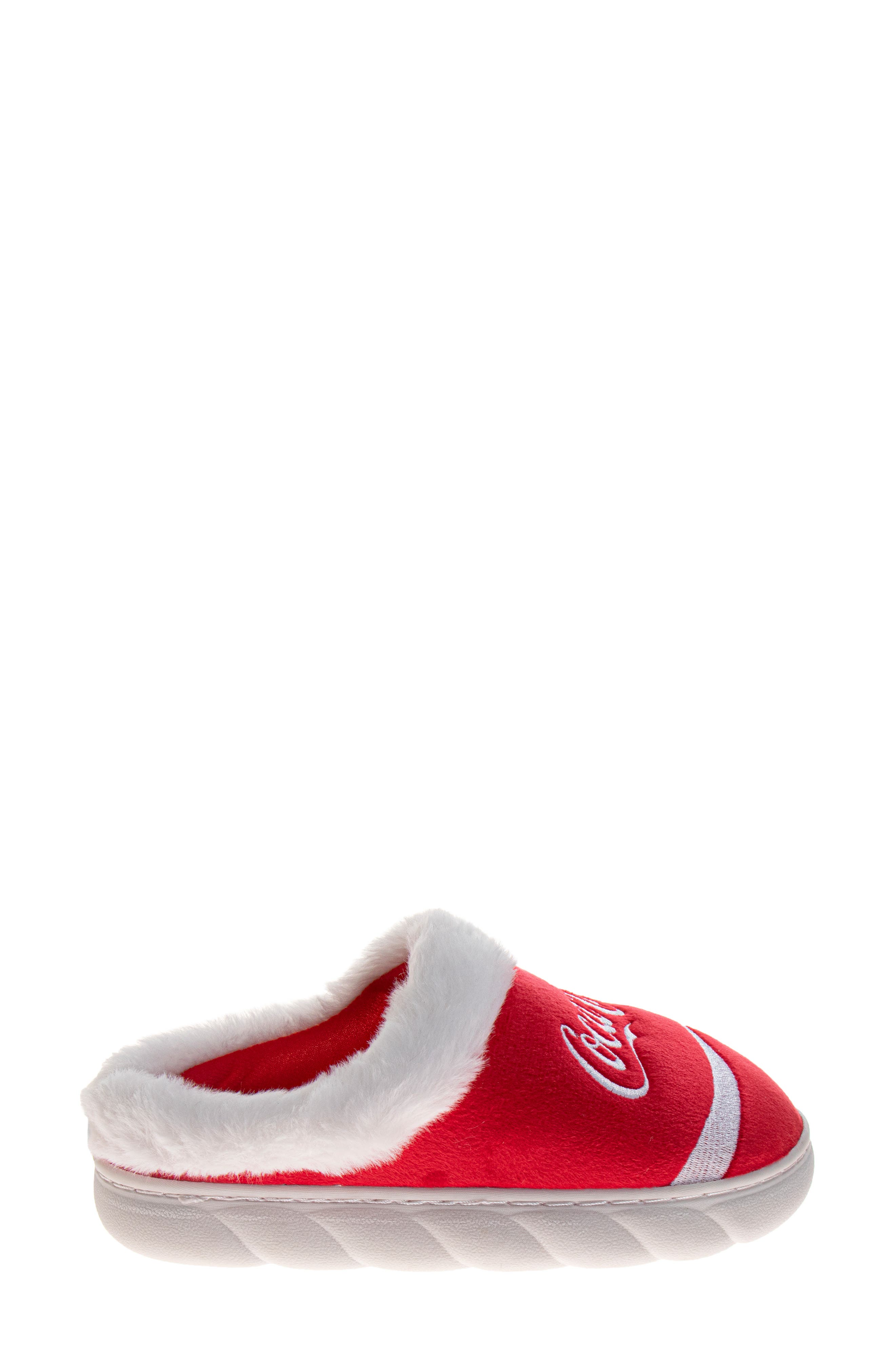 JOSMO Coca-Cola<sup>®</sup> Faux Fur Trim Slipper, Alternate, color, Red White