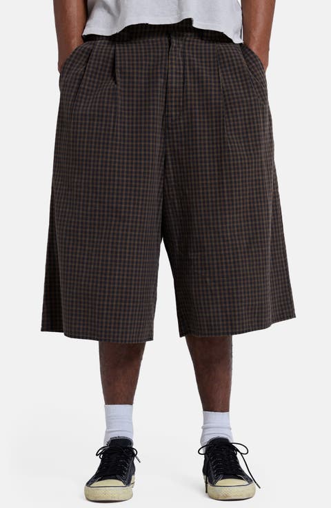 Goliath Pleated XL Check Shorts