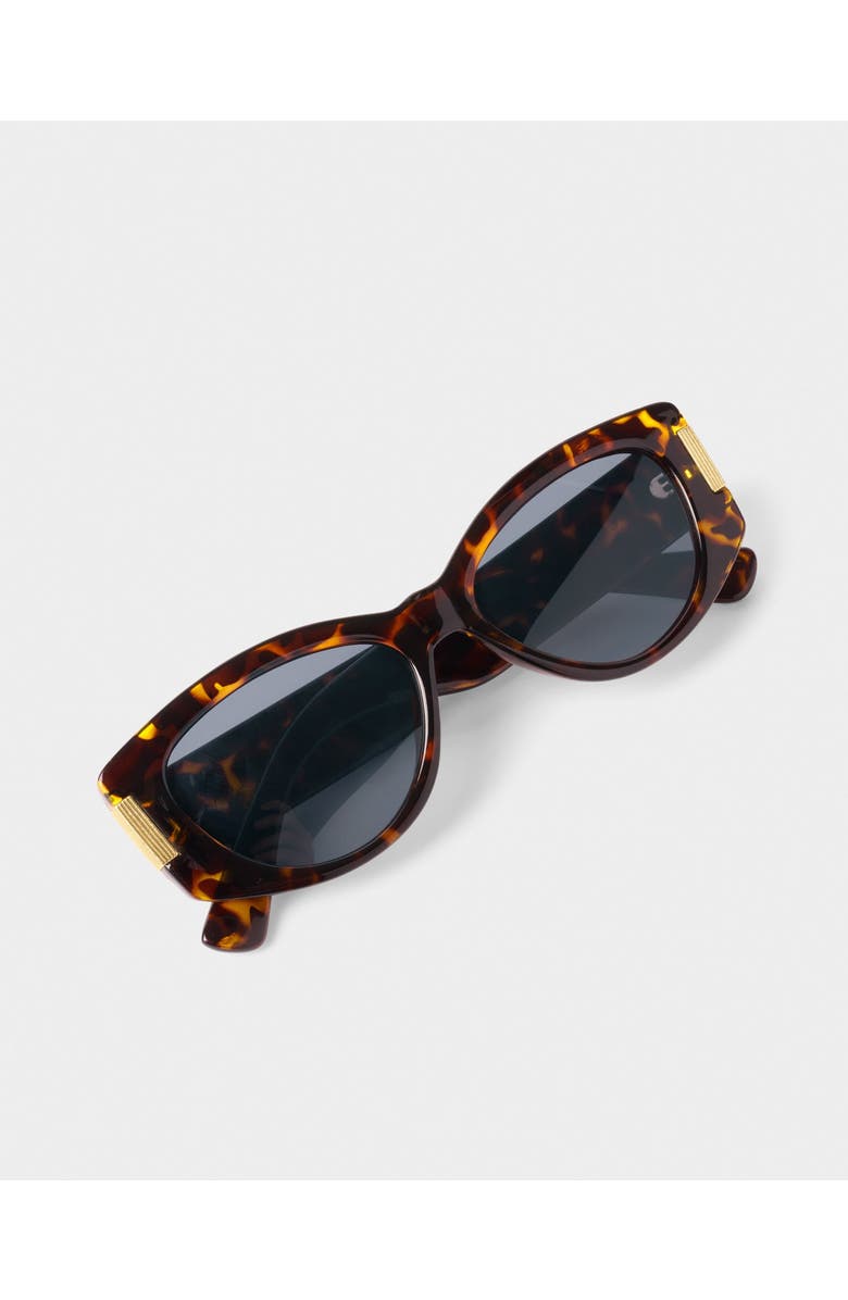 Katie Loxton Rimini Sunglasses in Dark Tortoiseshell, Alternate, color, Dark Tortoiseshell