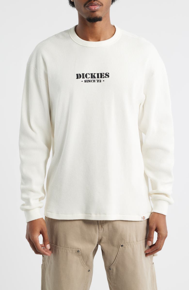 Dickies Waffle Logo Crewneck T-Shirt, Main, color, Egret
