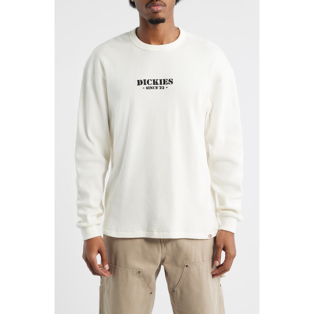 Dickies Waffle Logo Crewneck T-shirt In White