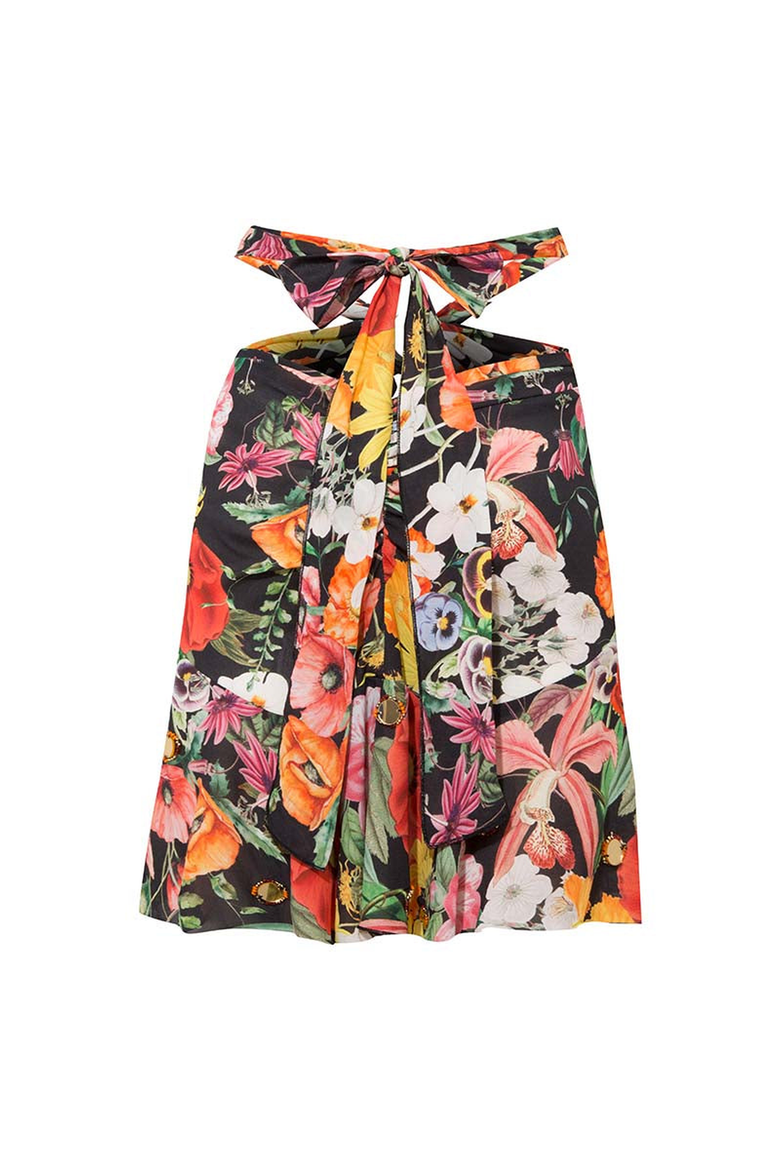 DIVINE PAREO, Alternate, color, Black Floral