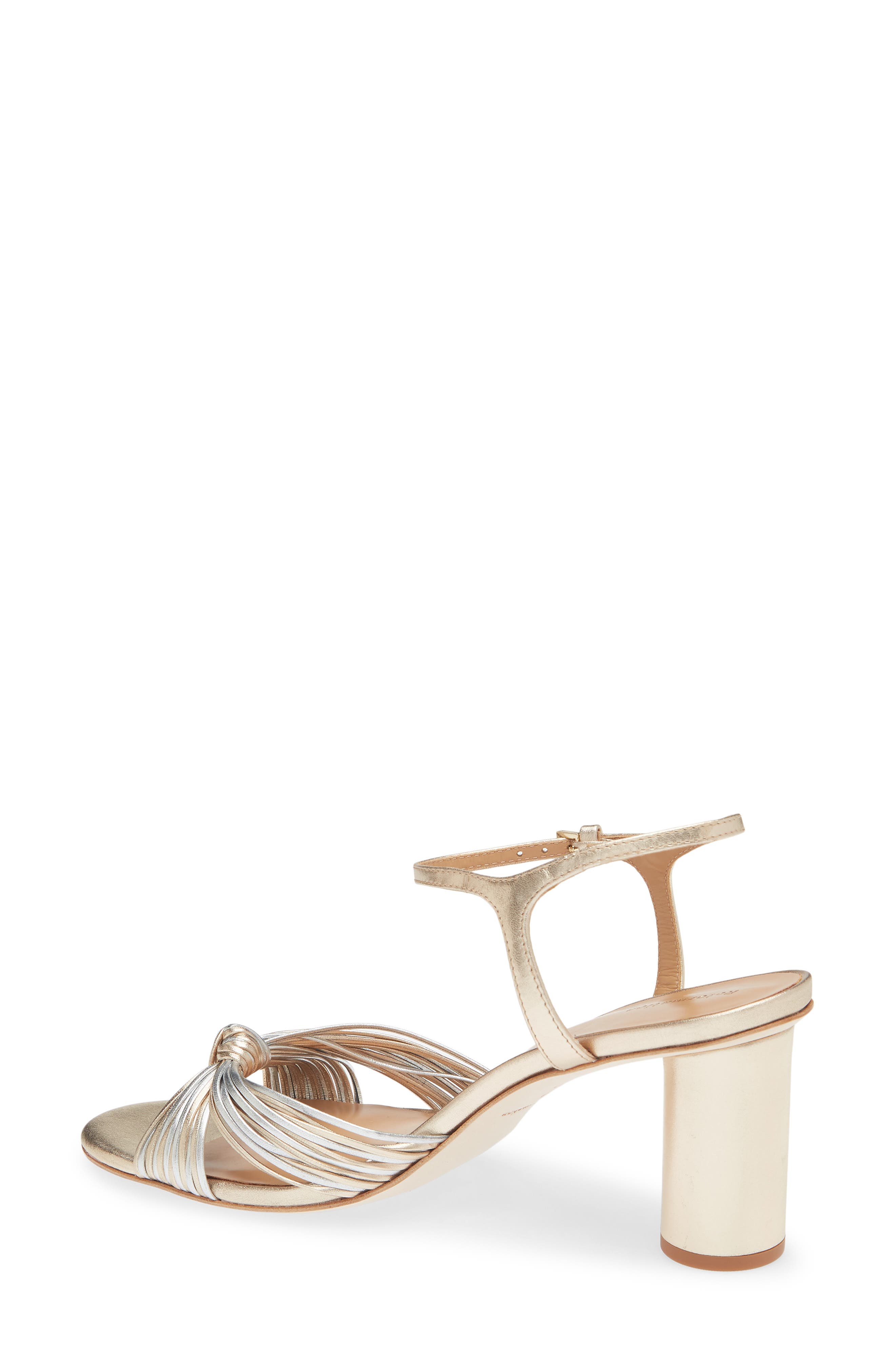 Reformation Petra Cylinder Heel Sandal, Alternate, color, Gold Silver
