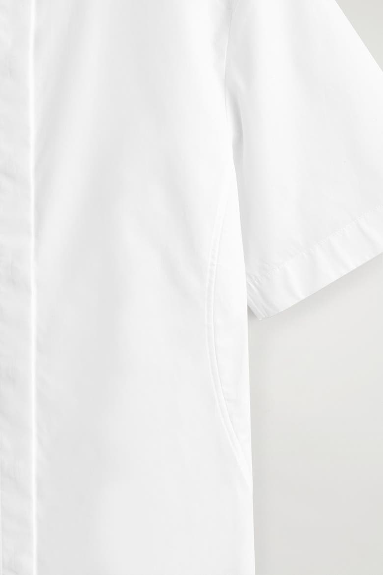 Classic Cotton Mini Shirt Dress, Alternate, color, WHITE
