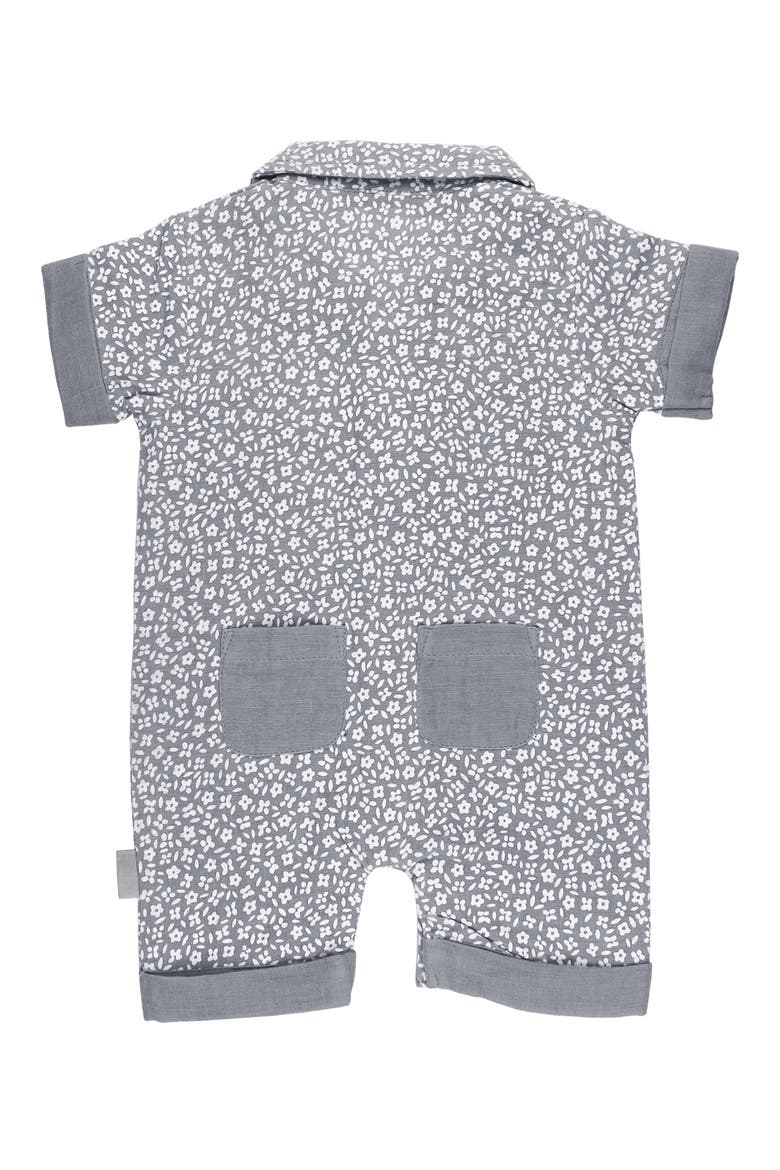 Organic Cotton Romper, Alternate, color, BLUEBERRY FLORAL