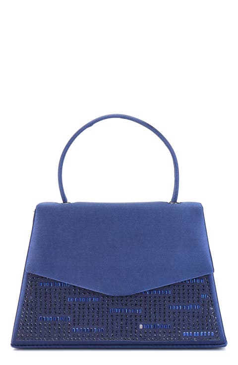 Linda Crystal Satin Clutch