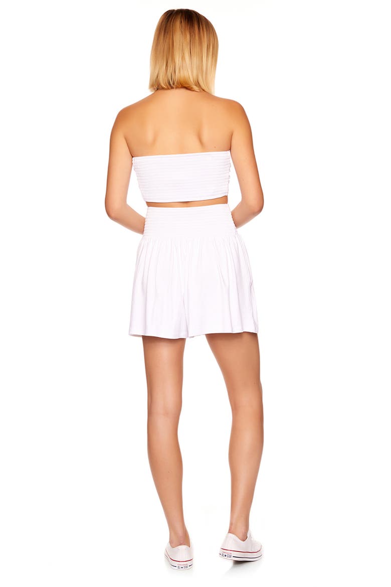 Gathered Smocked Shorts, Alternate, color, SUGAR