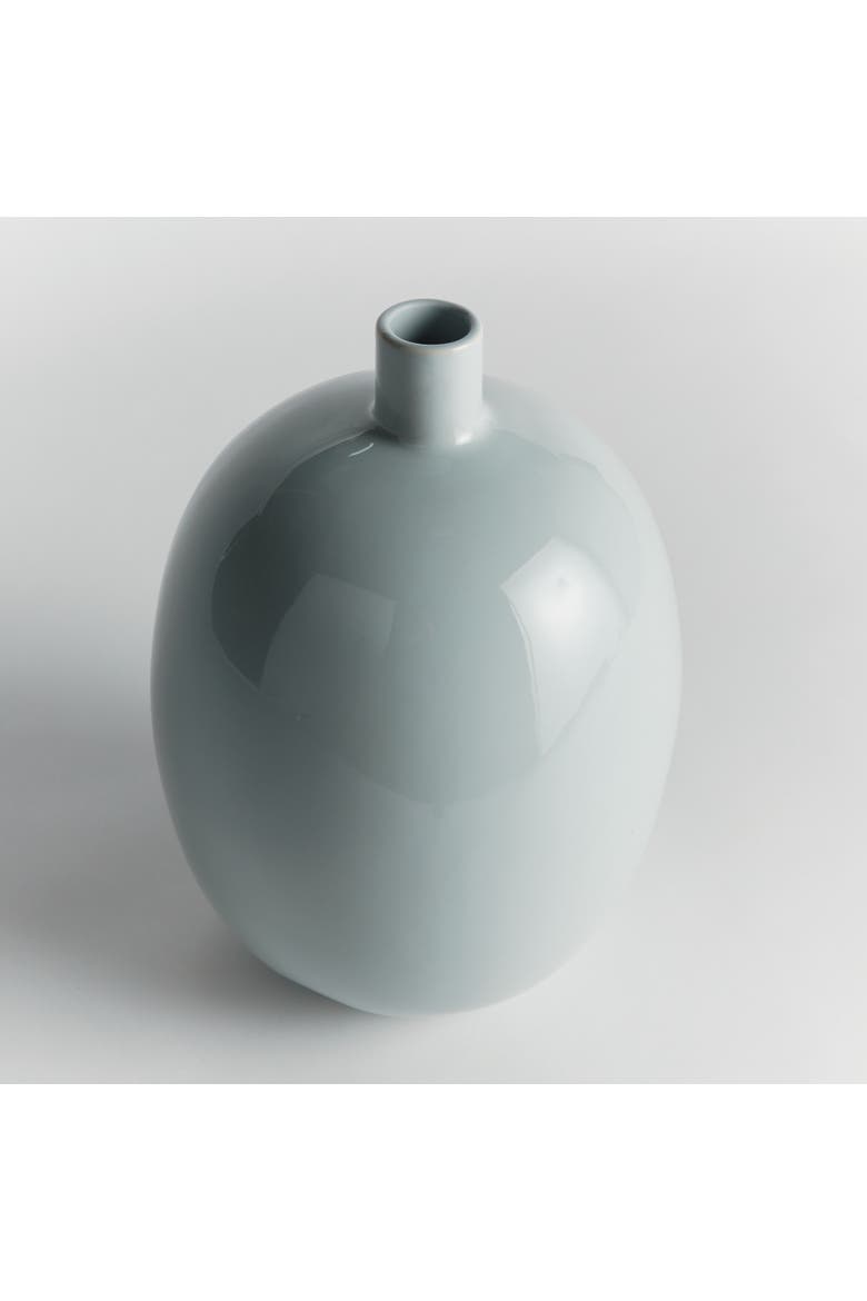 Barclay Butera Sandbar Vase Medium - Light Blue Stoneware, Alternate, color, Blue