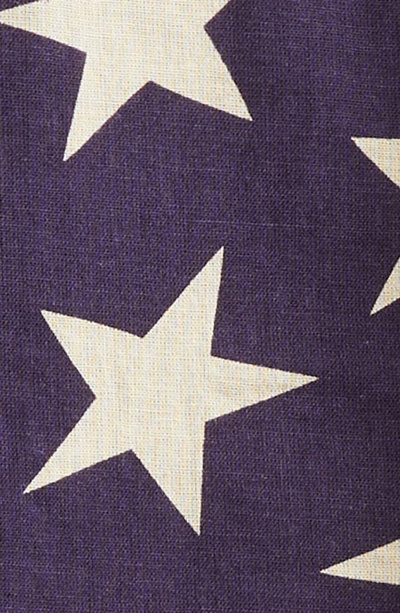 Bode Starry Short Sleeve Button-Up Shirt, Alternate, color, Navy