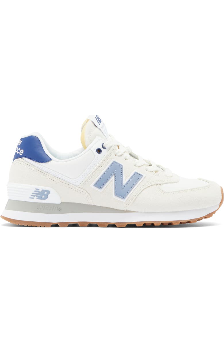 New Balance 574 Sneaker, Alternate, color, Linen/ Indigo