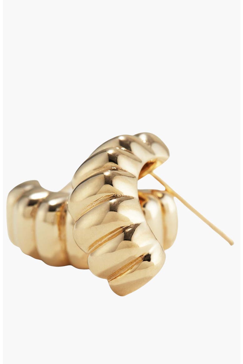Croissant-Inspired Hoop Earrings, Alternate, color, Yellow Gold
