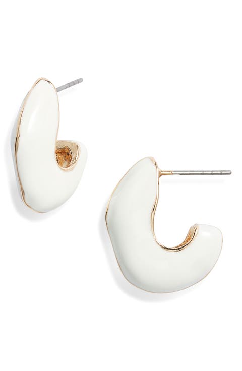 Chubby Enamel Hoop Earrings