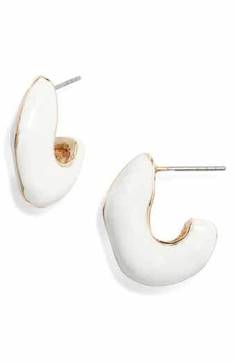 Open Edit Chubby Enamel Hoop Earrings