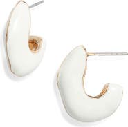 Open Edit Chubby Enamel Hoop Earrings