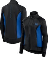 Fanatics Signature Women's Fanatics Signature Black Philadelphia 76ers Studio Fitted Full-Zip Gym Track Jacket