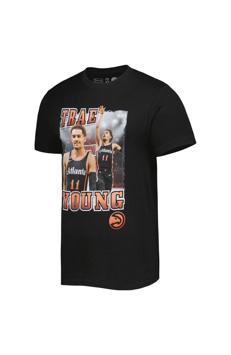Stadium Essentials Unisex Stadium Essentials Trae Young Black Atlanta Hawks City Edition Double Double Player T-Shirt, Alternate, color,