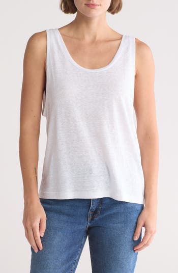 (取寄) メイドウェル レディース リネン ヴェラ スクープ タンク Madewell women Linen Vera Scoop Tank Dusty Aqua Women's Madewell Linen Vera Scoop Tank | Zappos.com