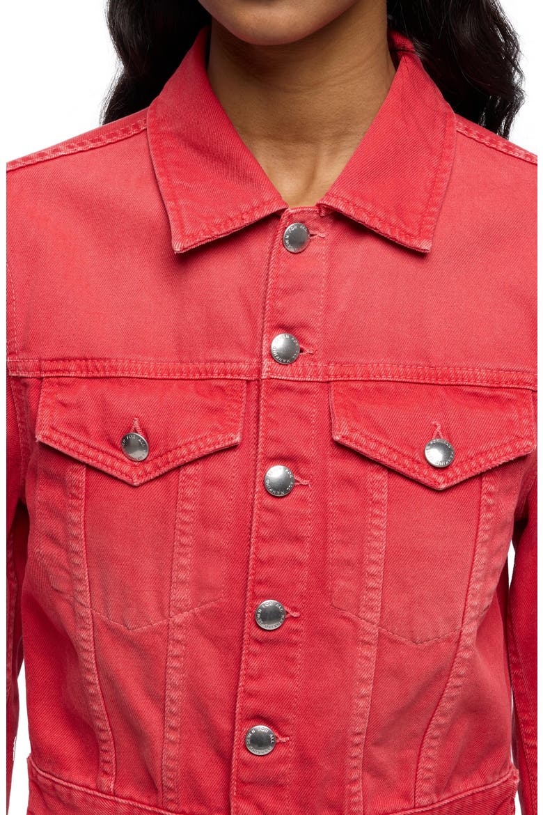 Shrunken Denim Jacket, Alternate, color, FLAME